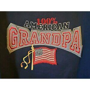 Vintage M & C Sport Sweatshirt Large 100% American Grandpa Enbroidered
